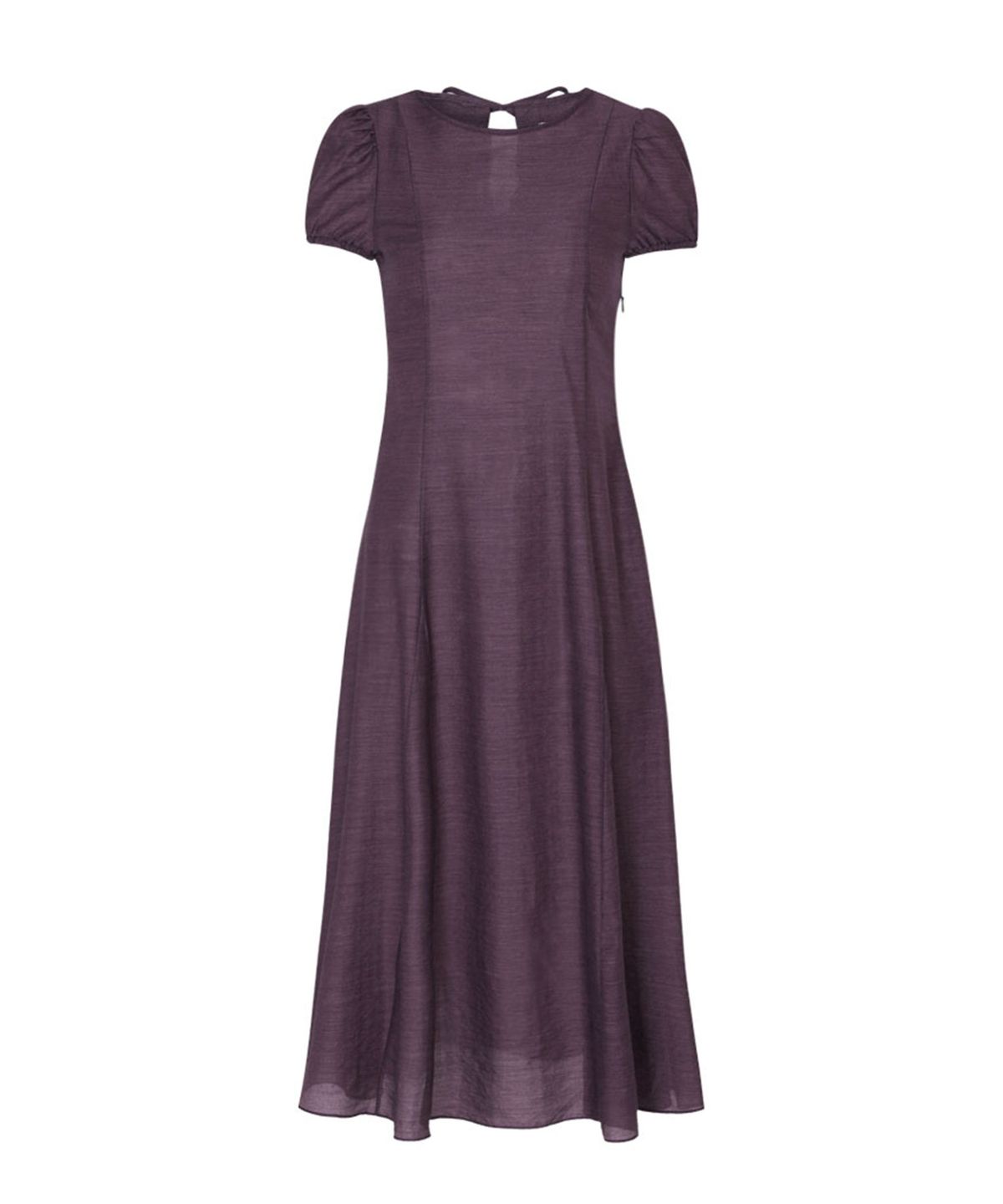 루루서울(LOULOUSEOUL) Sheer Puff Long Dress (Purple)