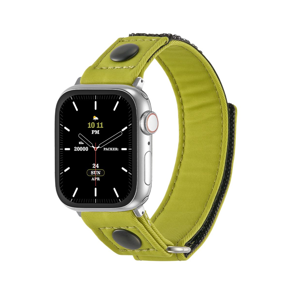 타임플릭(TIMEFLIK) 패커 애플워치 스트랩 6 SE2 울트라 6 갤럭시워치 6 호환 밴드 - 라임