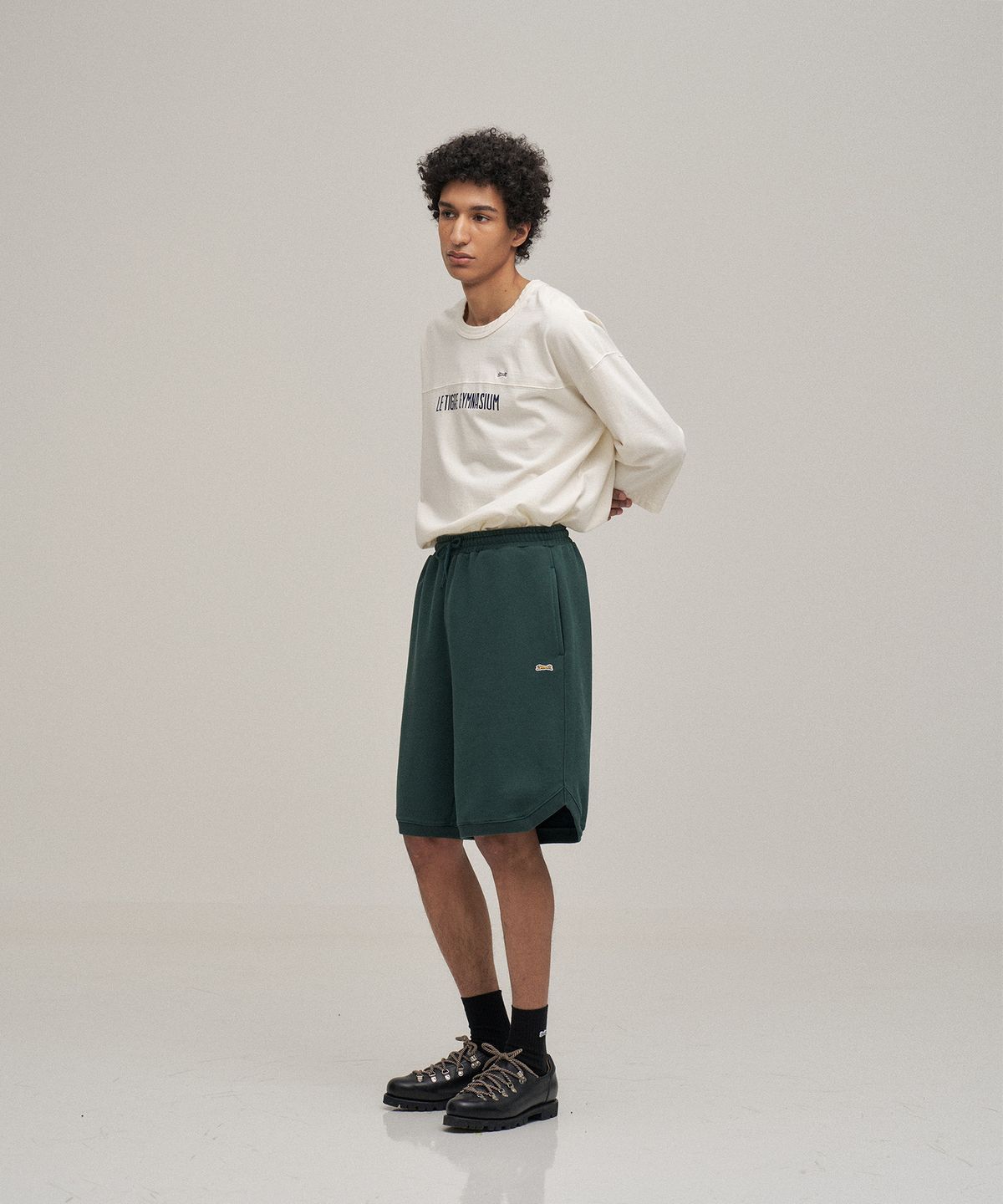 르티그레(LE TIGRE) Classic sweat shorts (Forest Green)