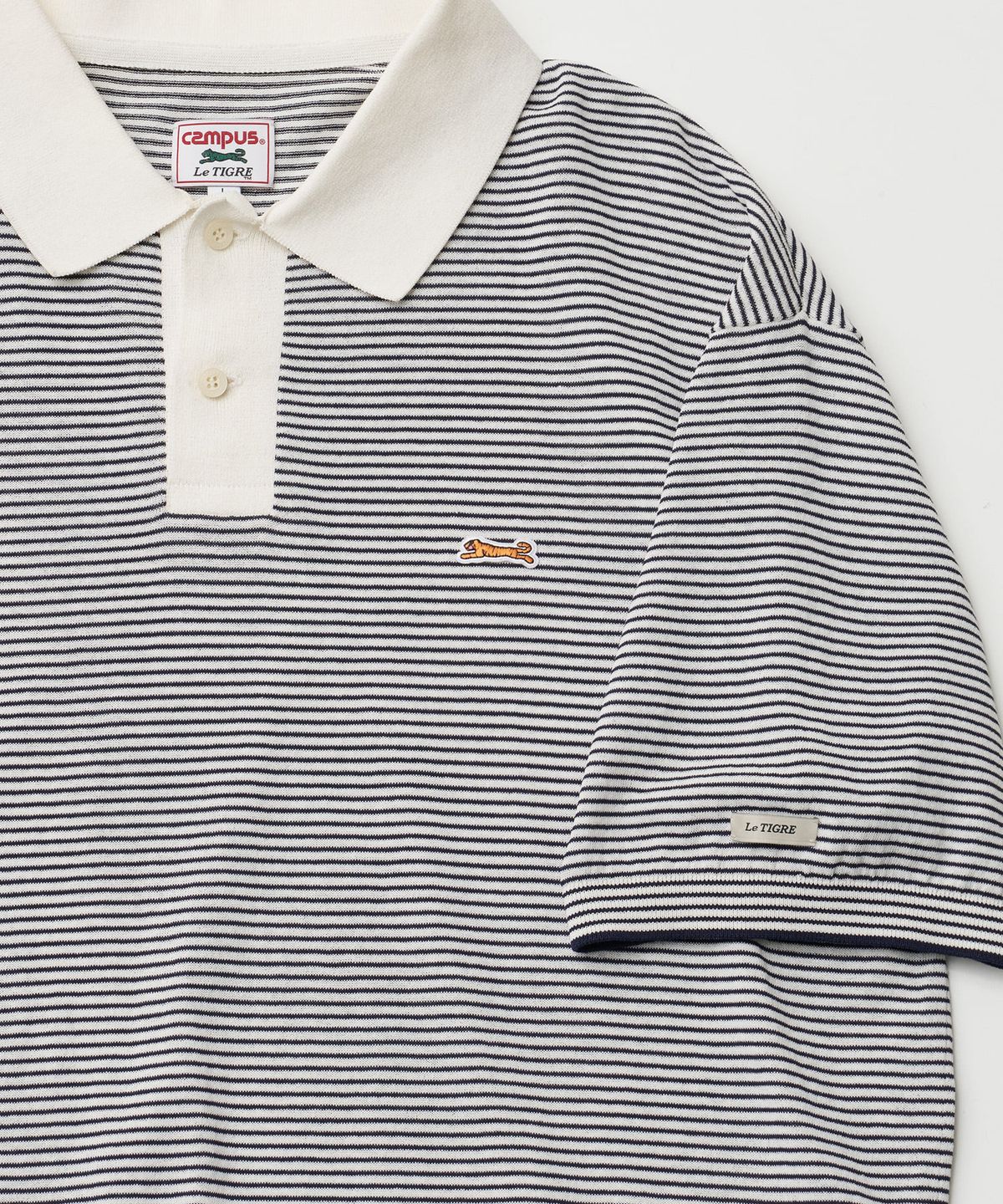 르티그레(LE TIGRE) Tropical polo knit Pullover (Stripe)