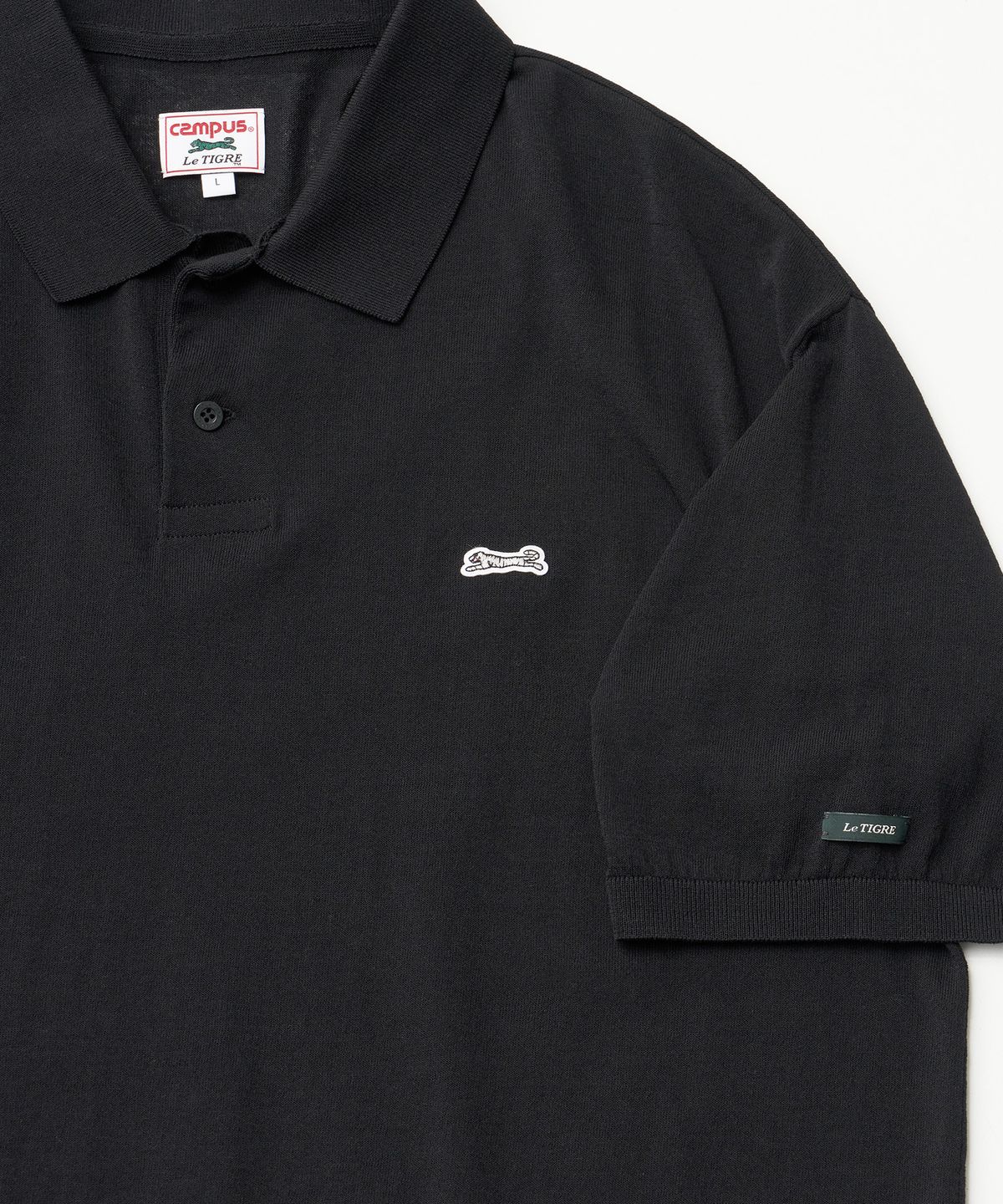 르티그레(LE TIGRE) Tropical polo knit Pullover (Black)