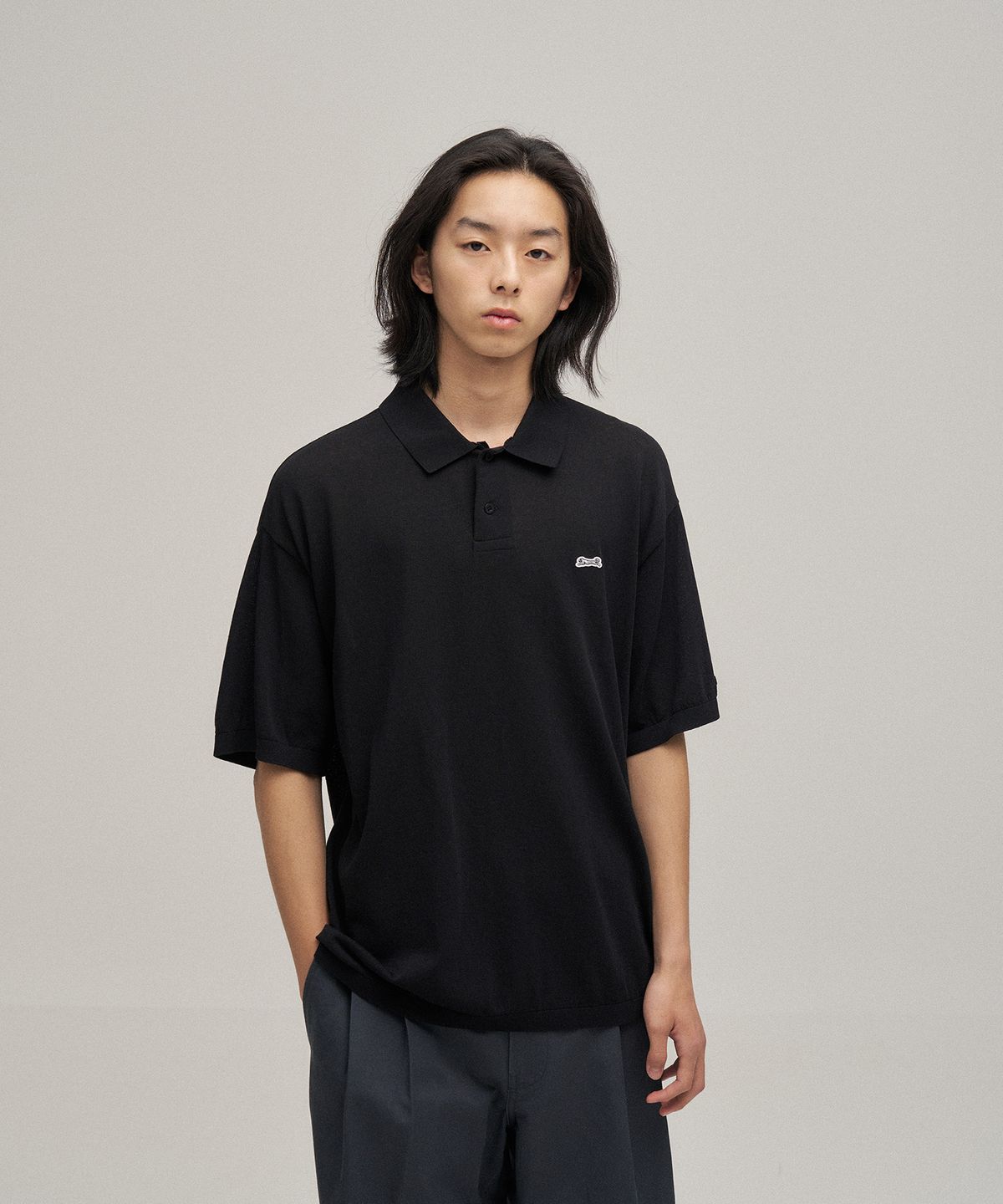 르티그레(LE TIGRE) Tropical polo knit Pullover (Black)