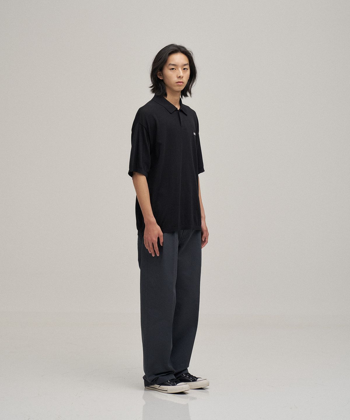 르티그레(LE TIGRE) Tropical polo knit Pullover (Black)