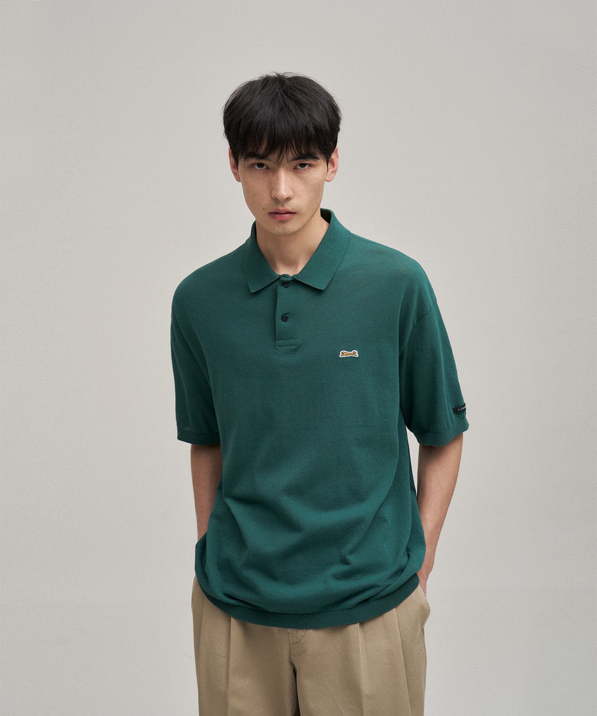 르티그레(LE TIGRE) Tropical polo knit Pullover (Kelly Green)