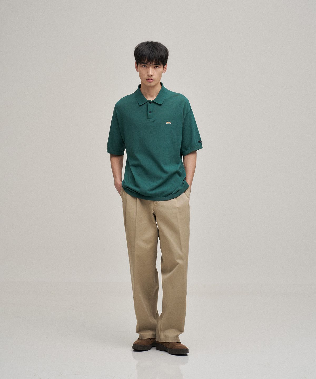 르티그레(LE TIGRE) Tropical polo knit Pullover (Kelly Green)