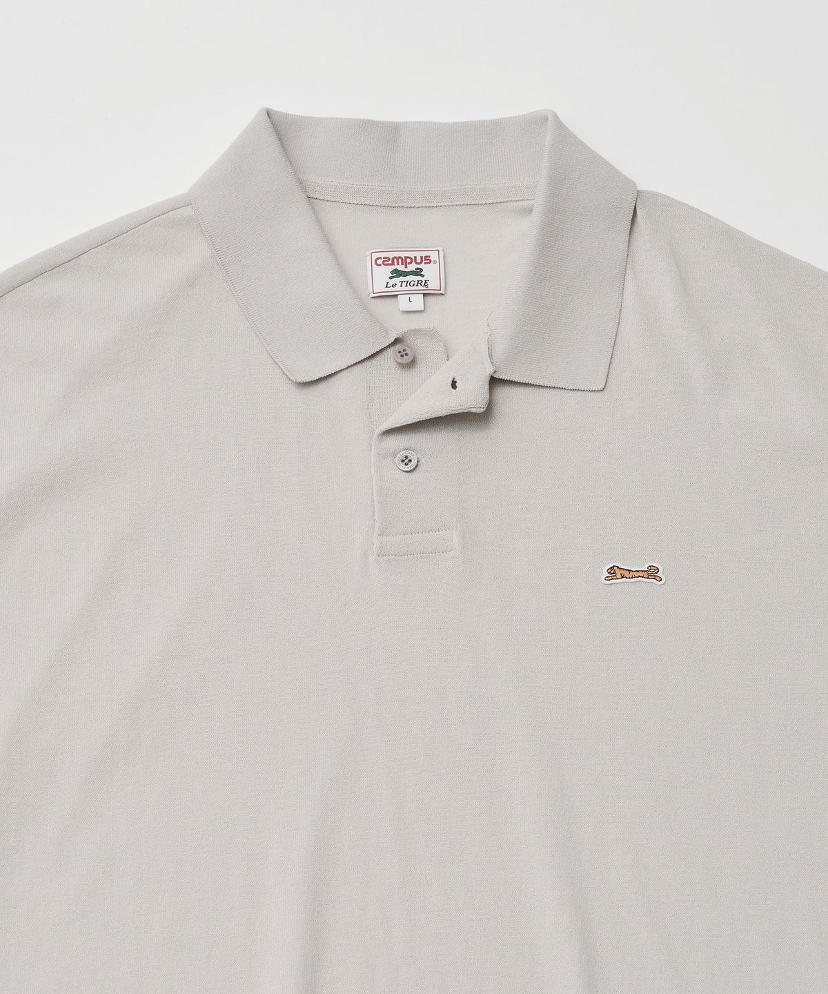 르티그레(LE TIGRE) Tropical polo knit Pullover (Mid Gray)