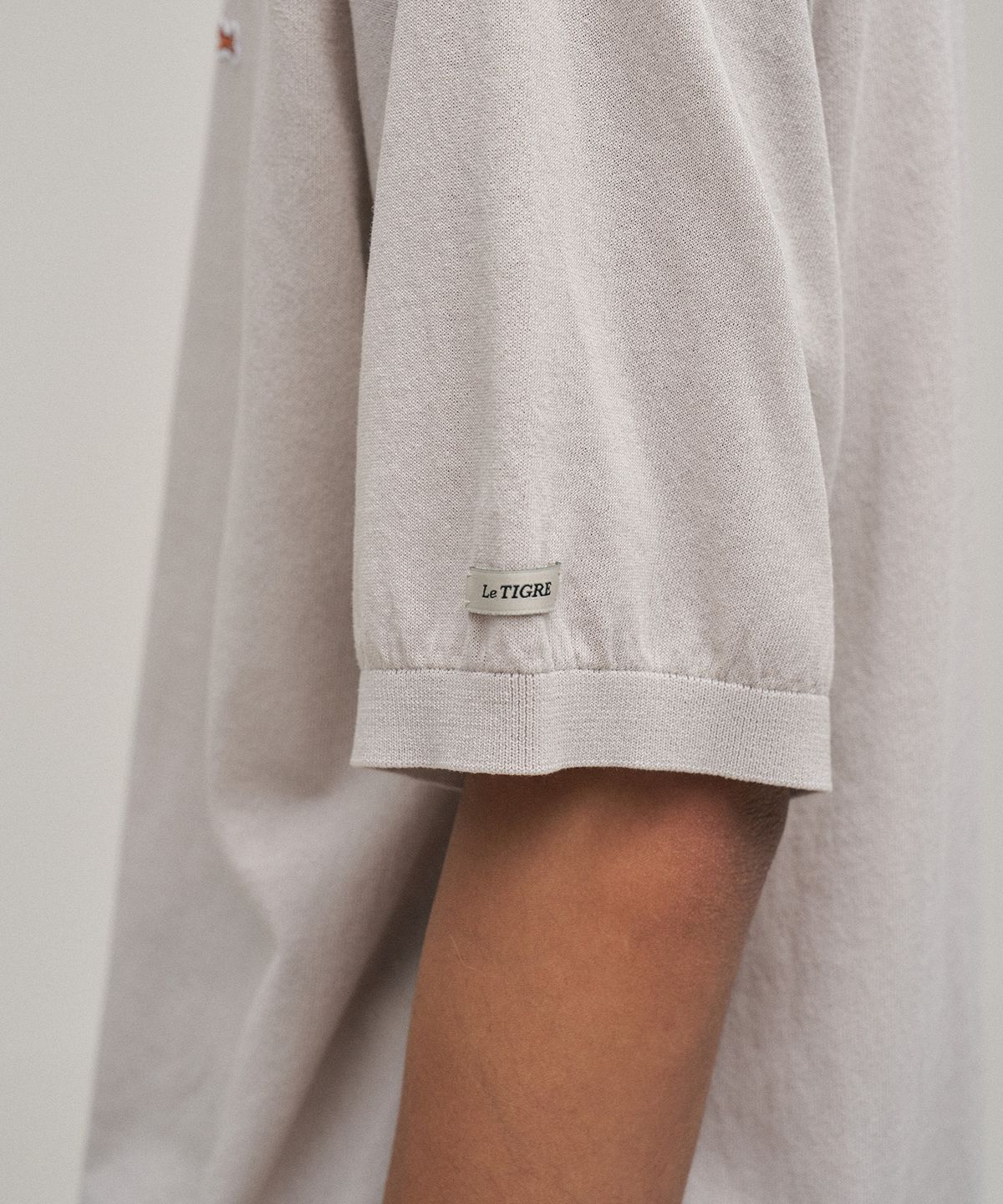 르티그레(LE TIGRE) Tropical polo knit Pullover (Mid Gray)