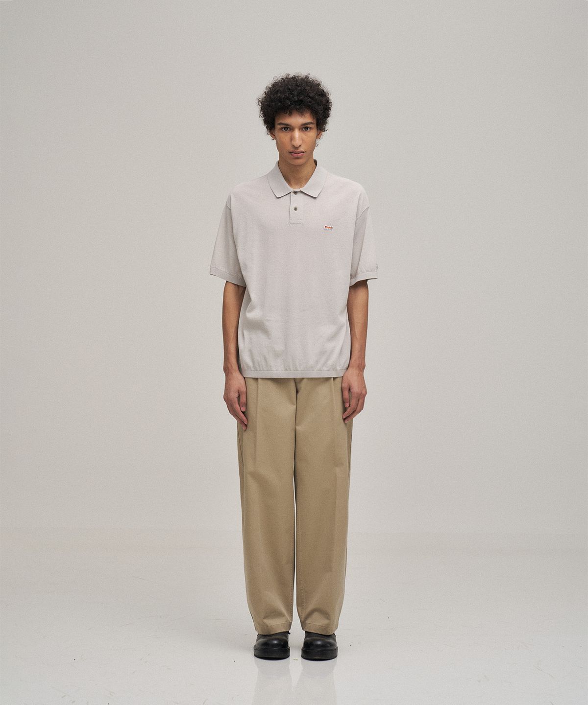 르티그레(LE TIGRE) Tropical polo knit Pullover (Mid Gray)