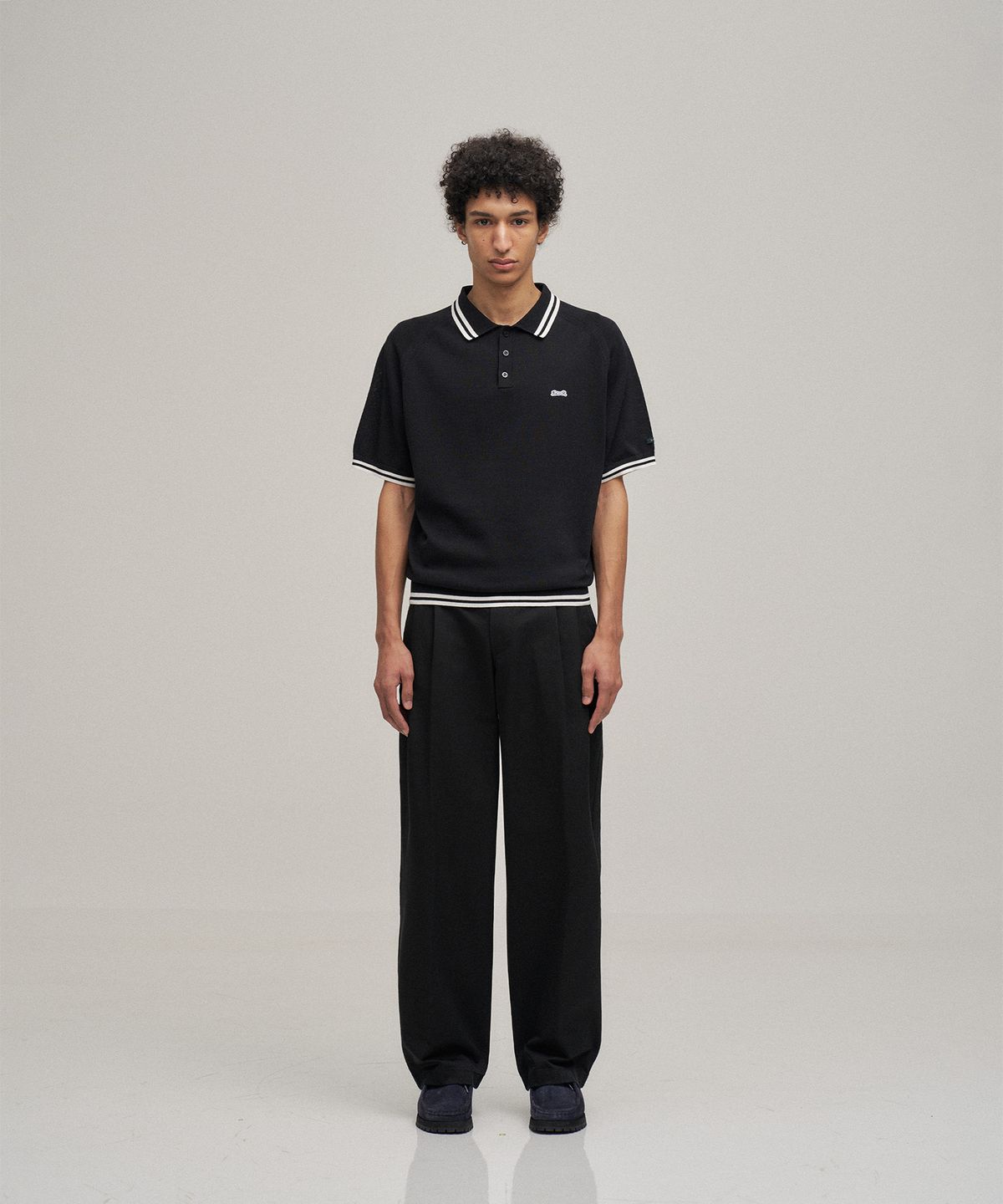 르티그레(LE TIGRE) Tennis polo knit (Black)