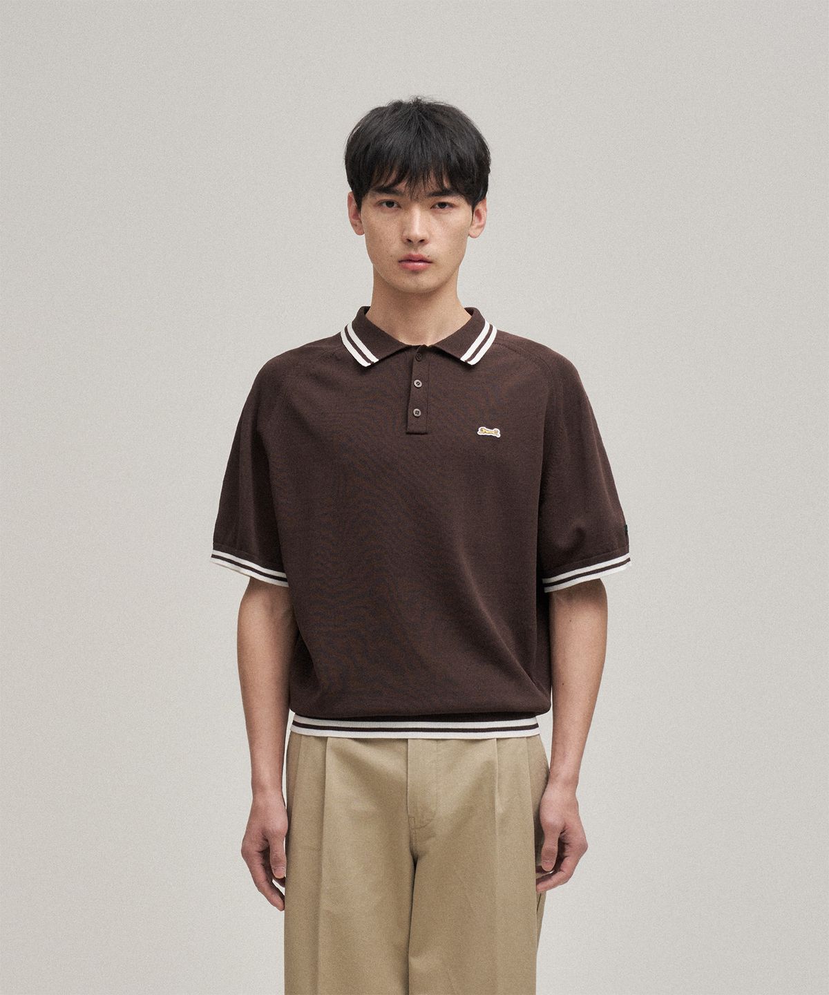 르티그레(LE TIGRE) Tennis polo knit (Mild Brown)