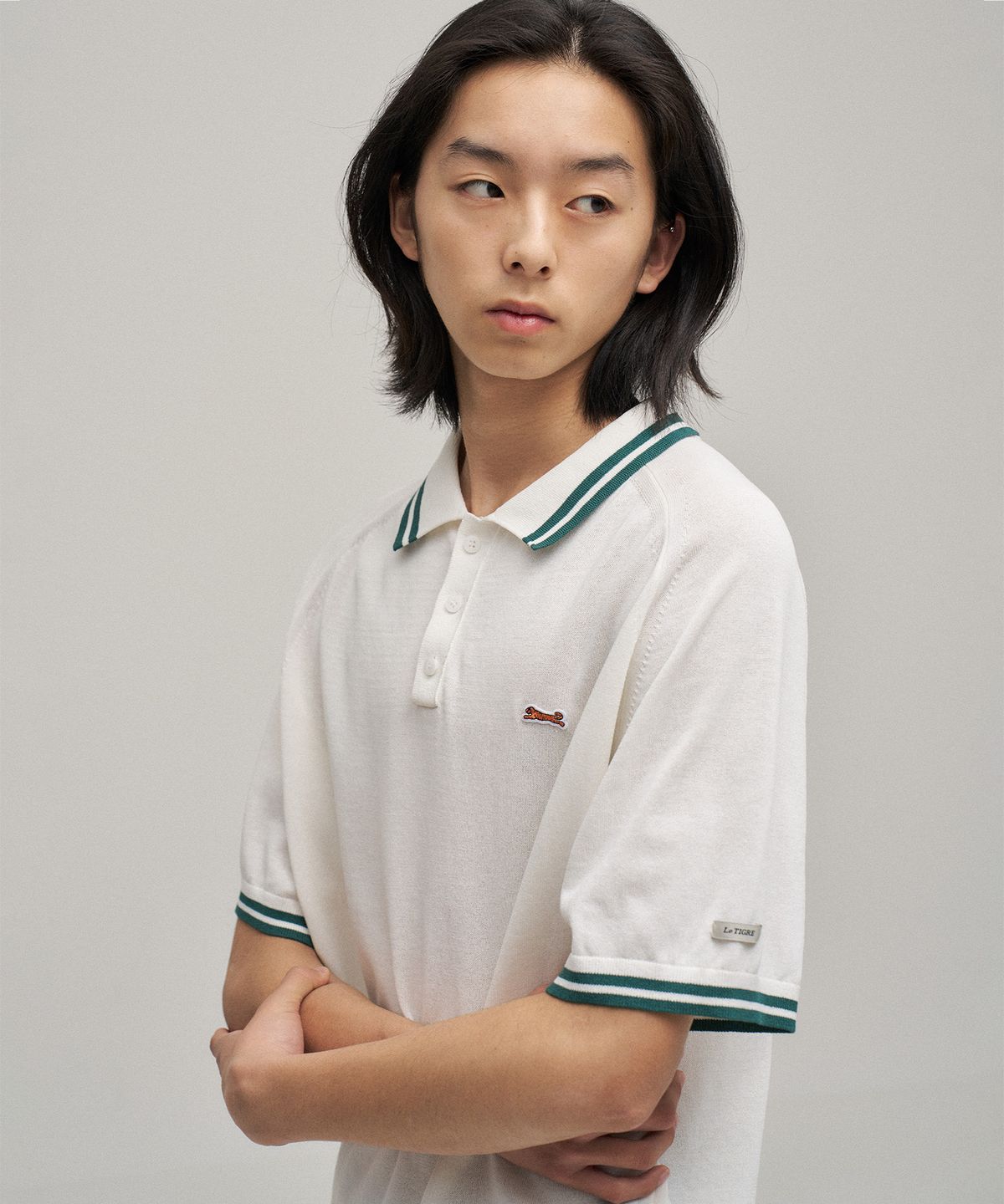 르티그레(LE TIGRE) Tennis polo knit (Off White)