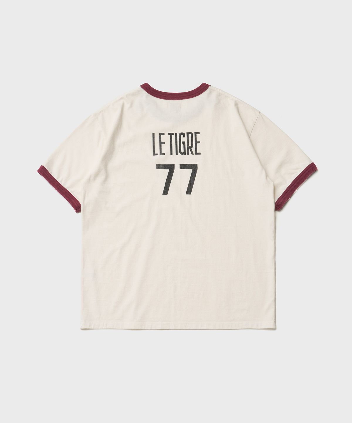 르티그레(LE TIGRE) Campus Overdyed ringer T-shirt (Eggshell)
