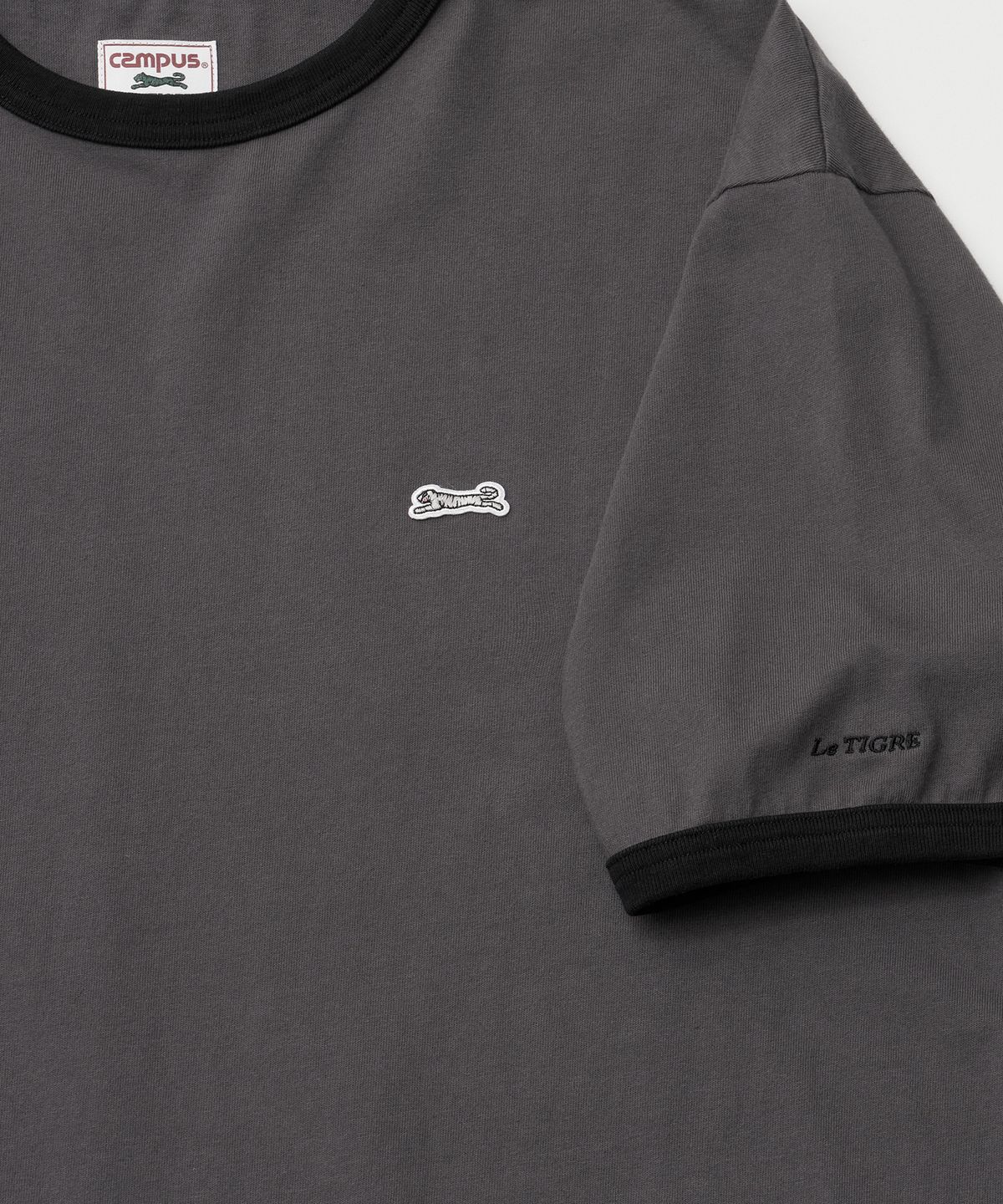 르티그레(LE TIGRE) Classic Ringer T-shirt (Charcoal)