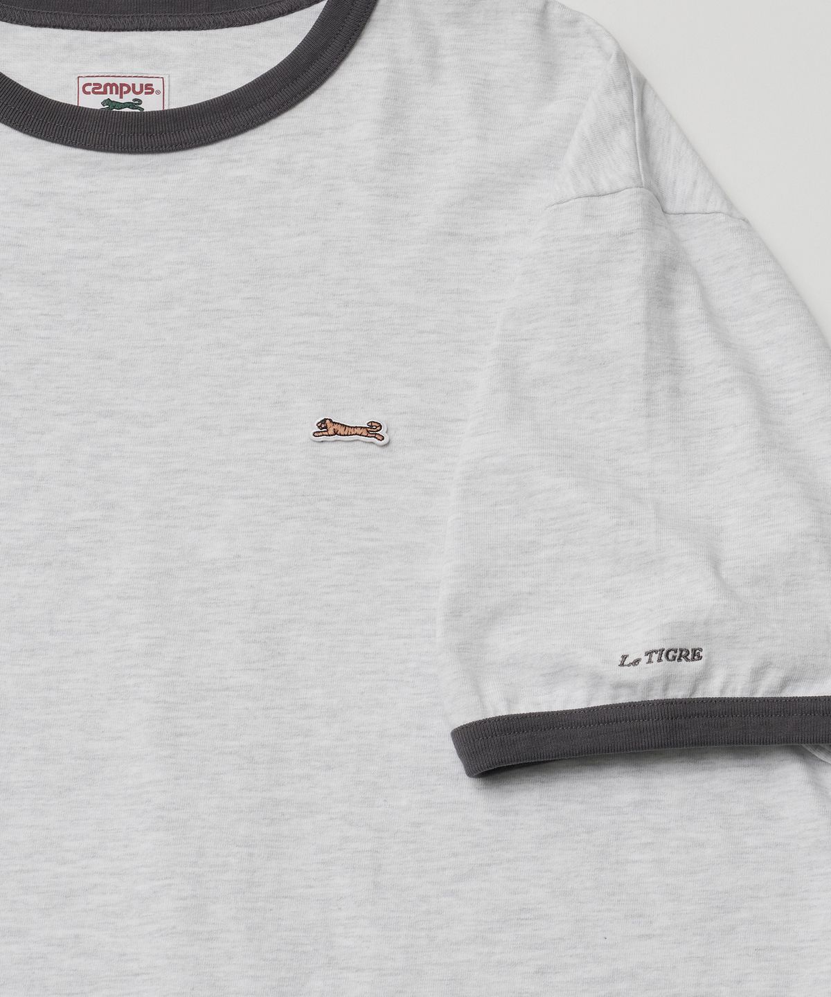르티그레(LE TIGRE) Classic Ringer T-shirt (White Melange)