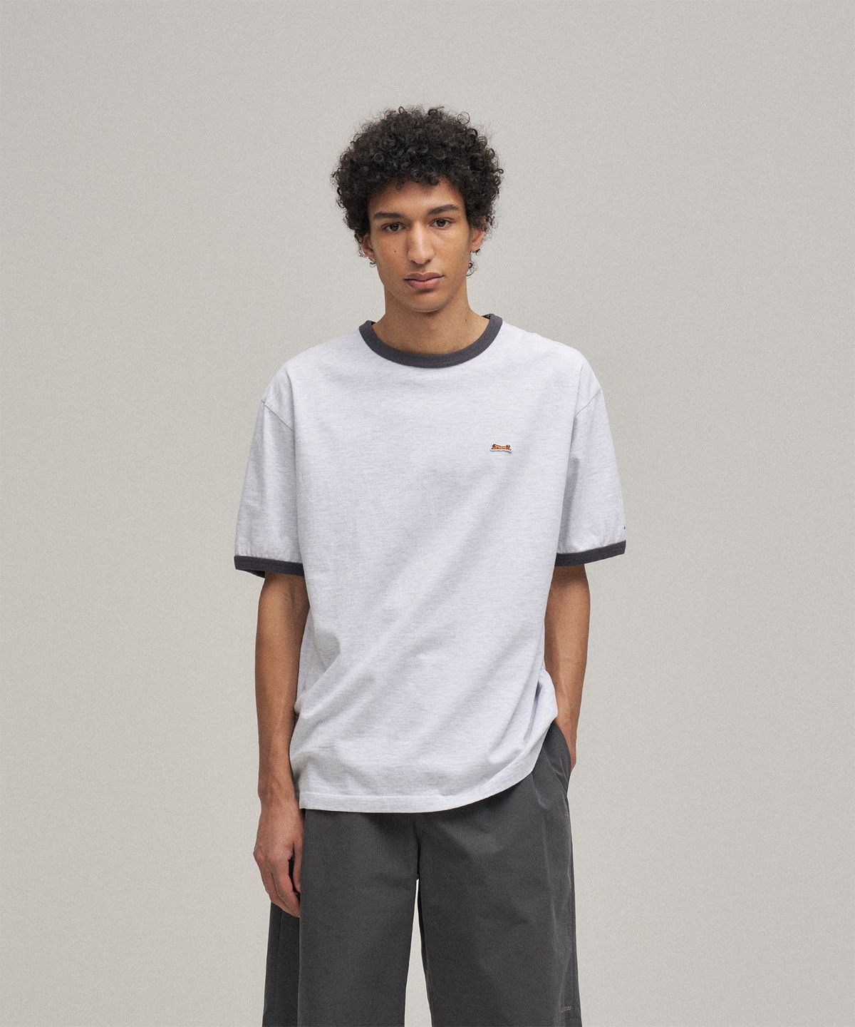 르티그레(LE TIGRE) Classic Ringer T-shirt (White Melange)