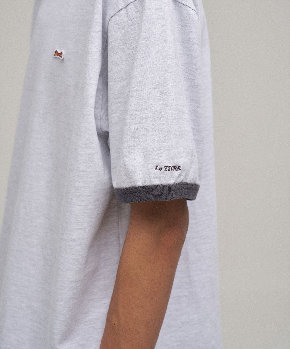 르티그레(LE TIGRE) Classic Ringer T-shirt (White Melange)