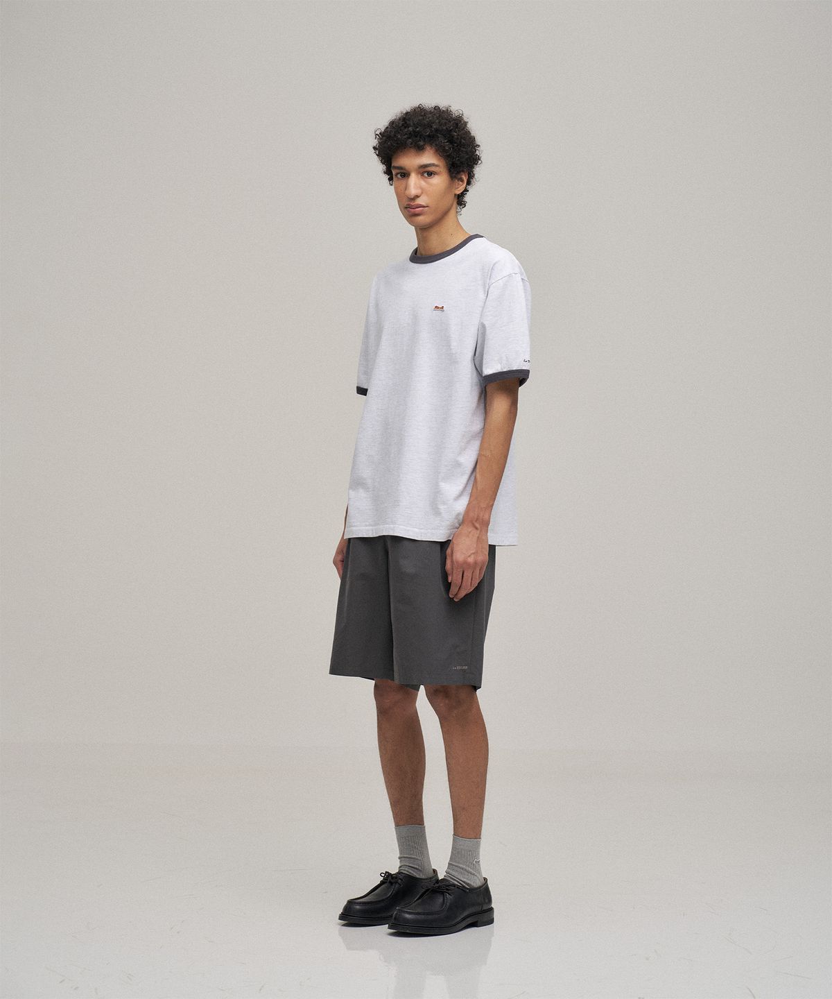 르티그레(LE TIGRE) Classic Ringer T-shirt (White Melange)