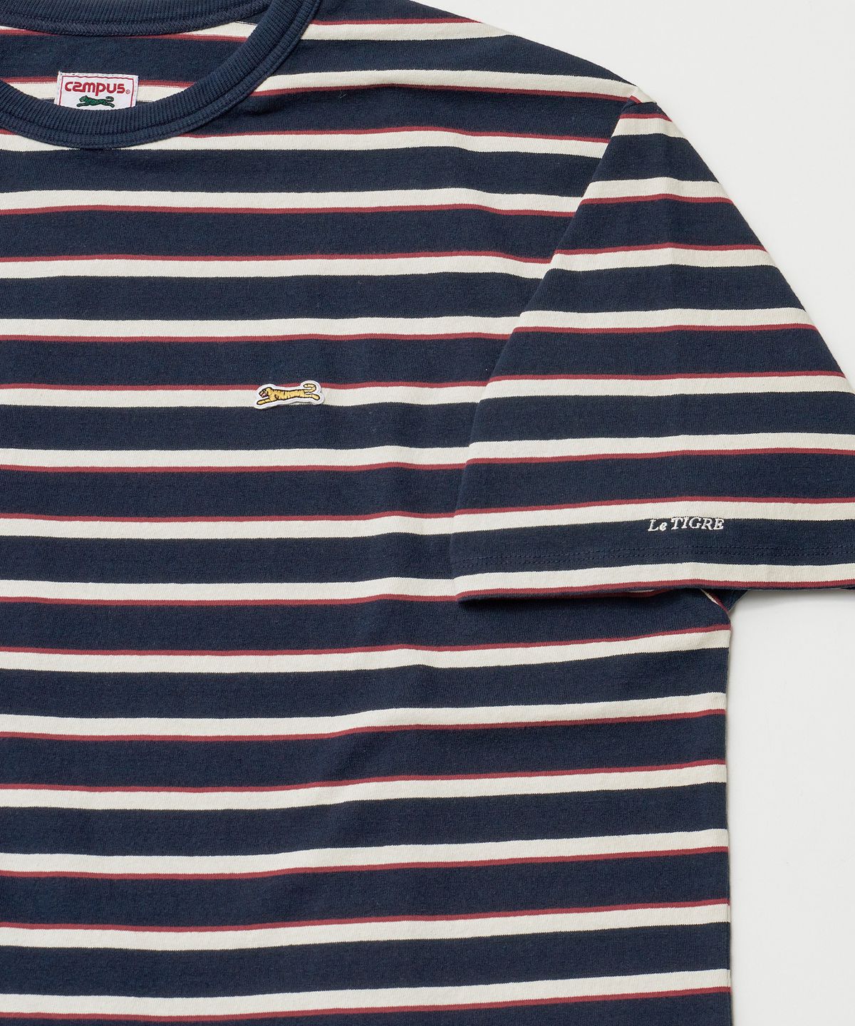 르티그레(LE TIGRE) Multi Stripe Half T-shirt (Navy)
