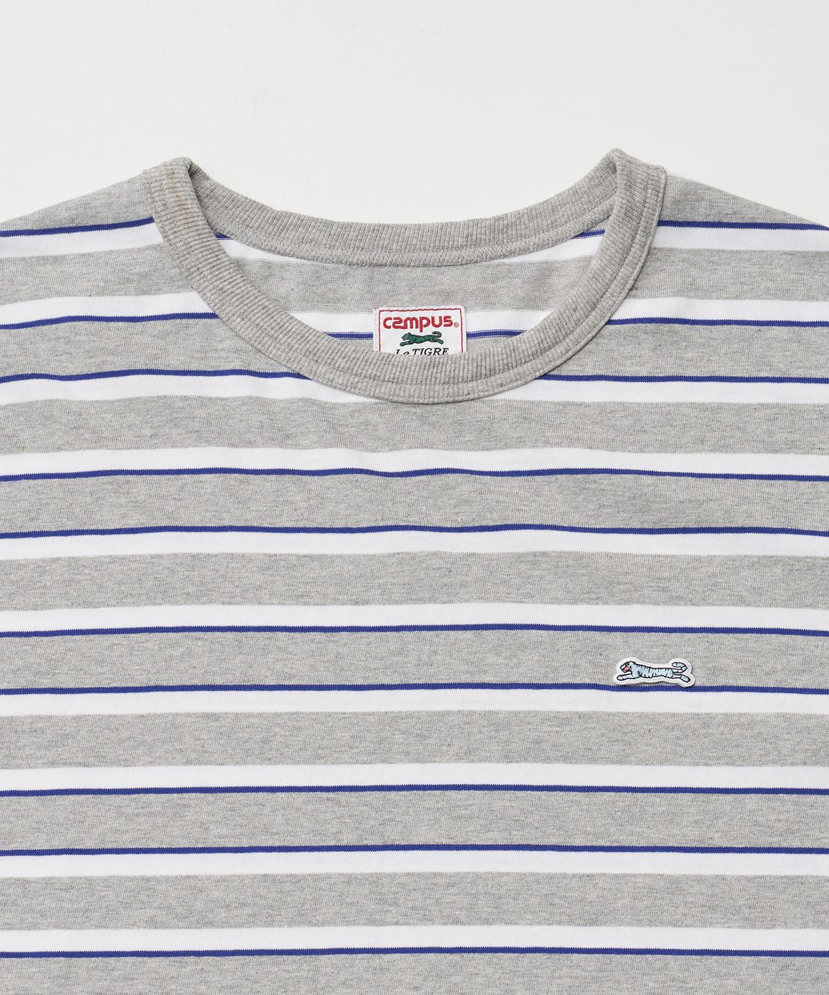 르티그레(LE TIGRE) Multi Stripe Half T-shirt (Heather Gray)