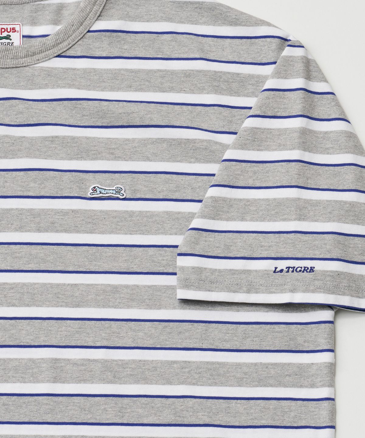 르티그레(LE TIGRE) Multi Stripe Half T-shirt (Heather Gray)