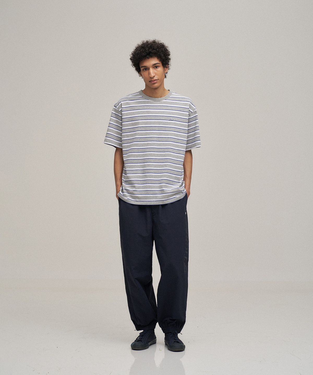 르티그레(LE TIGRE) Multi Stripe Half T-shirt (Heather Gray)