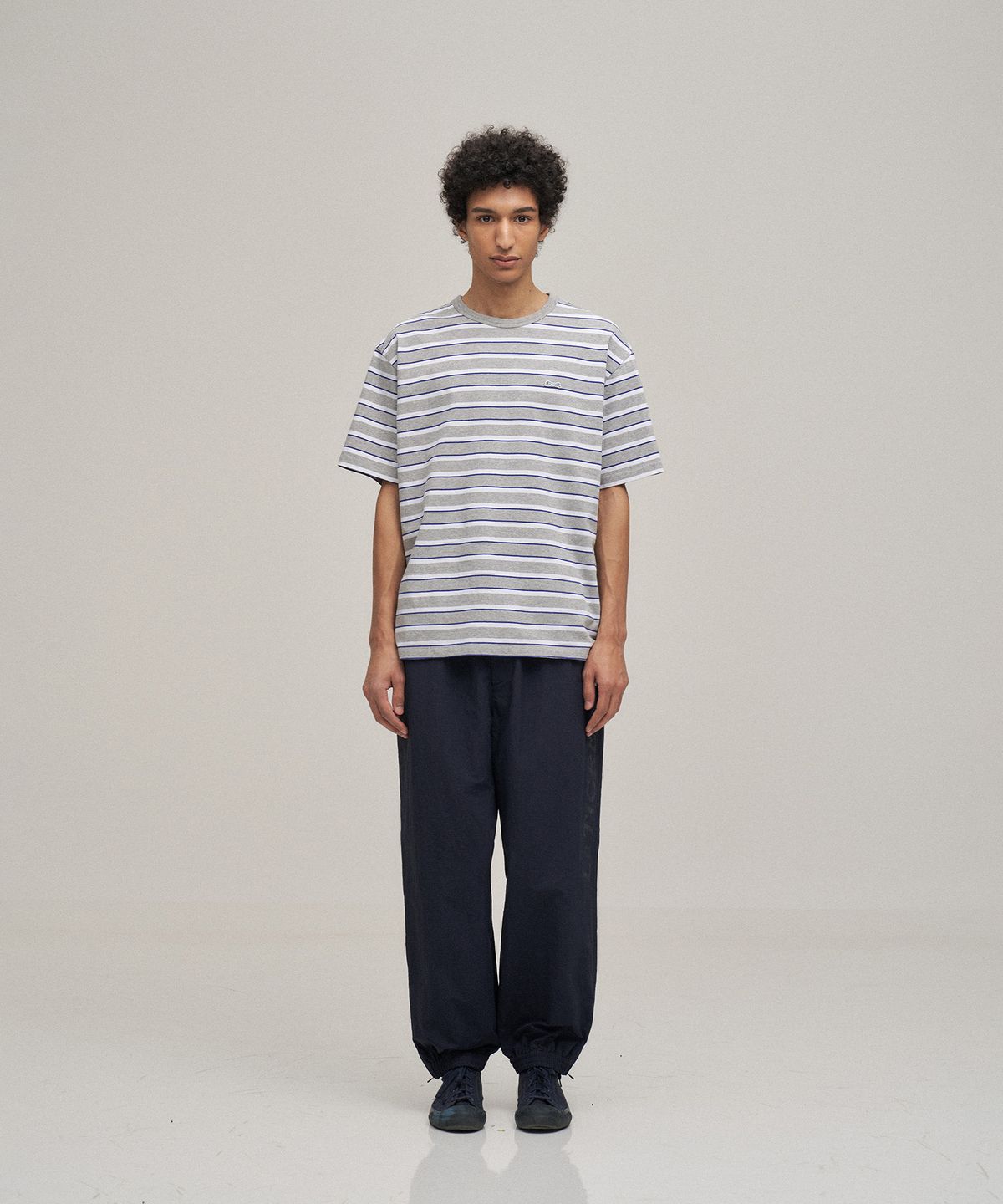 르티그레(LE TIGRE) Multi Stripe Half T-shirt (Heather Gray)