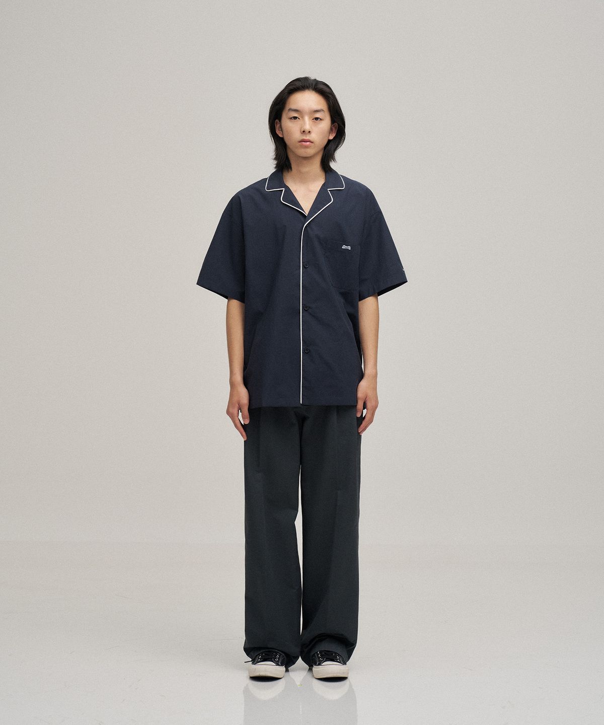 르티그레(LE TIGRE) Tencel Pajamas Shirt (Navy)