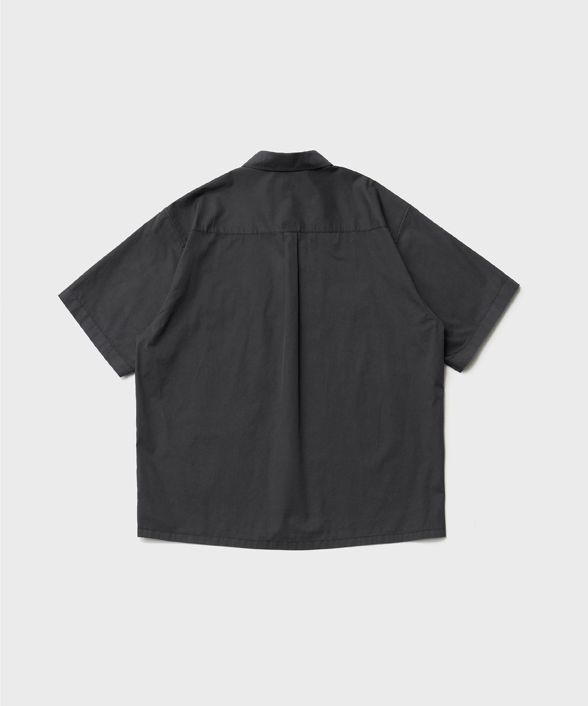르티그레(LE TIGRE) Open collar Overdyed Shirt (Almost Black)