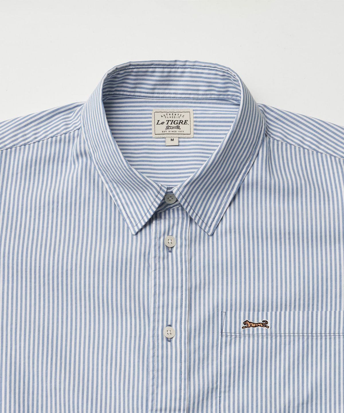 르티그레(LE TIGRE) Oxford Short Sleeve Shirt (Stripe)
