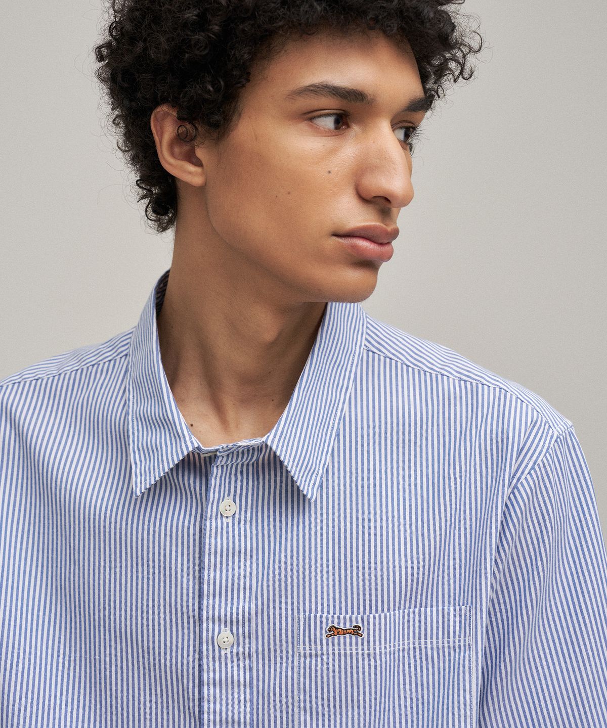 르티그레(LE TIGRE) Oxford Short Sleeve Shirt (Stripe)
