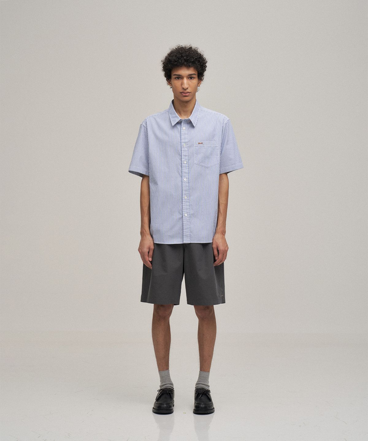 르티그레(LE TIGRE) Oxford Short Sleeve Shirt (Stripe)