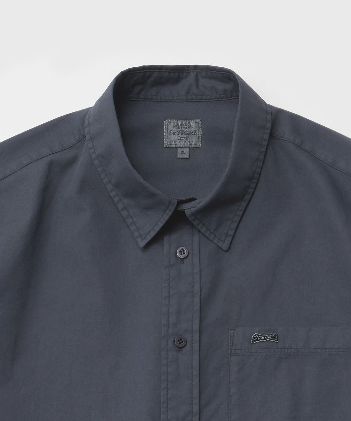 르티그레(LE TIGRE) Oxford Short Sleeve Shirt (Navy)