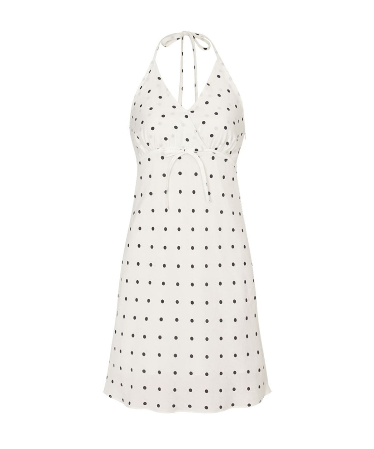 루루서울(LOULOUSEOUL) Dot Halter Dress (White)