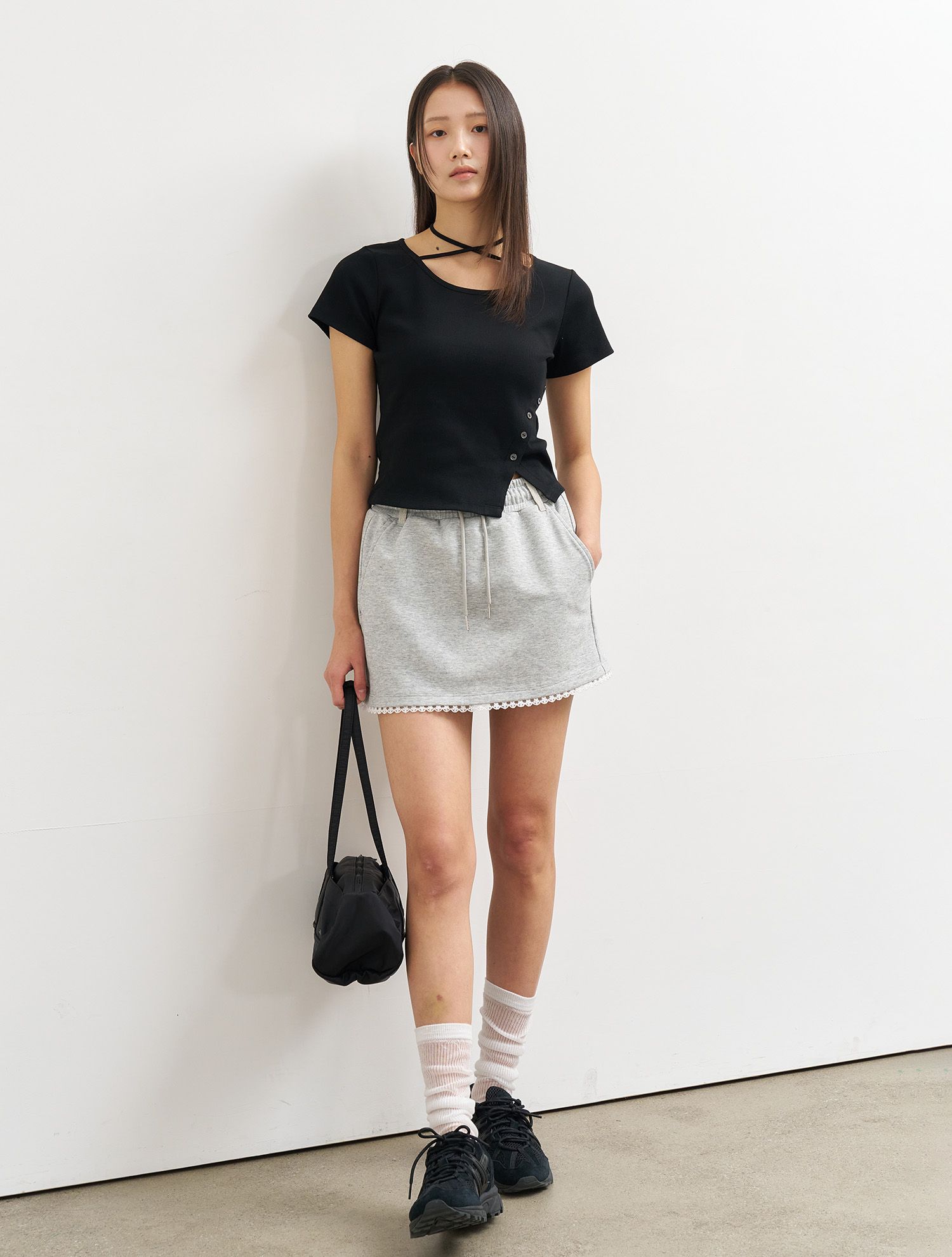 【GENERAL IDEA】Button Slit String 半袖Tシャツ MUSINSA公式 | GENERAL IDEA Button Slit String Short Sleeve T