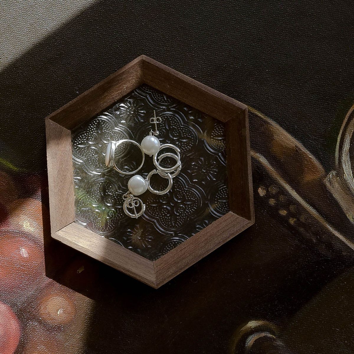 레트로핑거(RETROFINGER) 우드플로라미니트레이 #Wood flora glass mini tray (2Type)