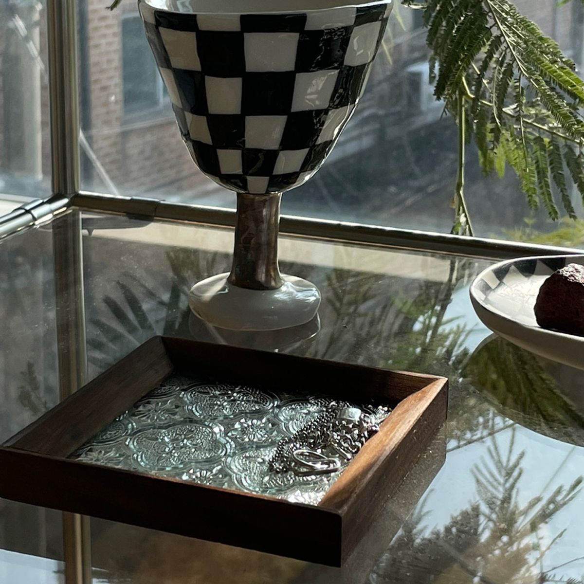 레트로핑거(RETROFINGER) 우드플로라미니트레이 #Wood flora glass mini tray (2Type)