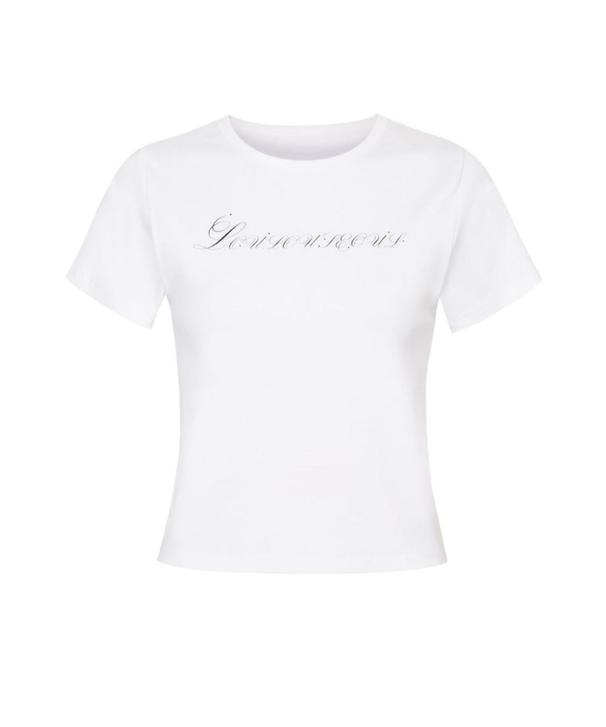 루루서울(LOULOUSEOUL) Logo Sparkle T-Shirt (White)