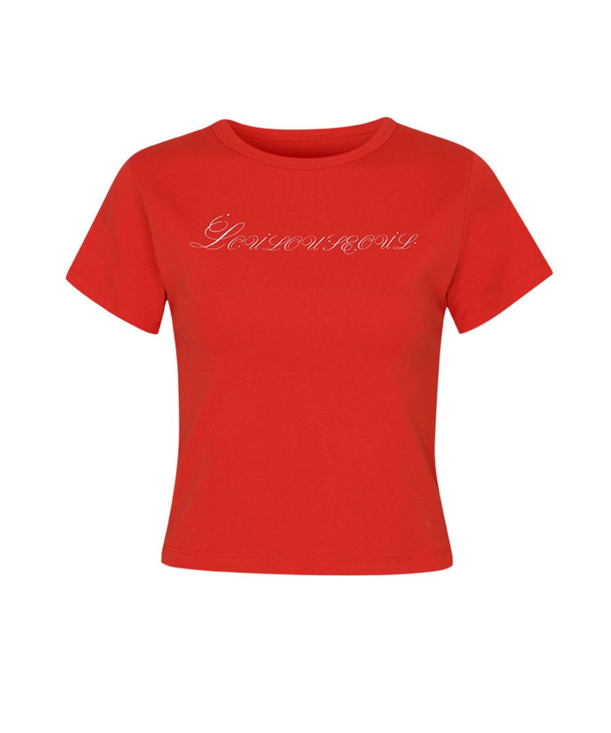 루루서울(LOULOUSEOUL) Logo Sparkle T-Shirt (Summer Red)