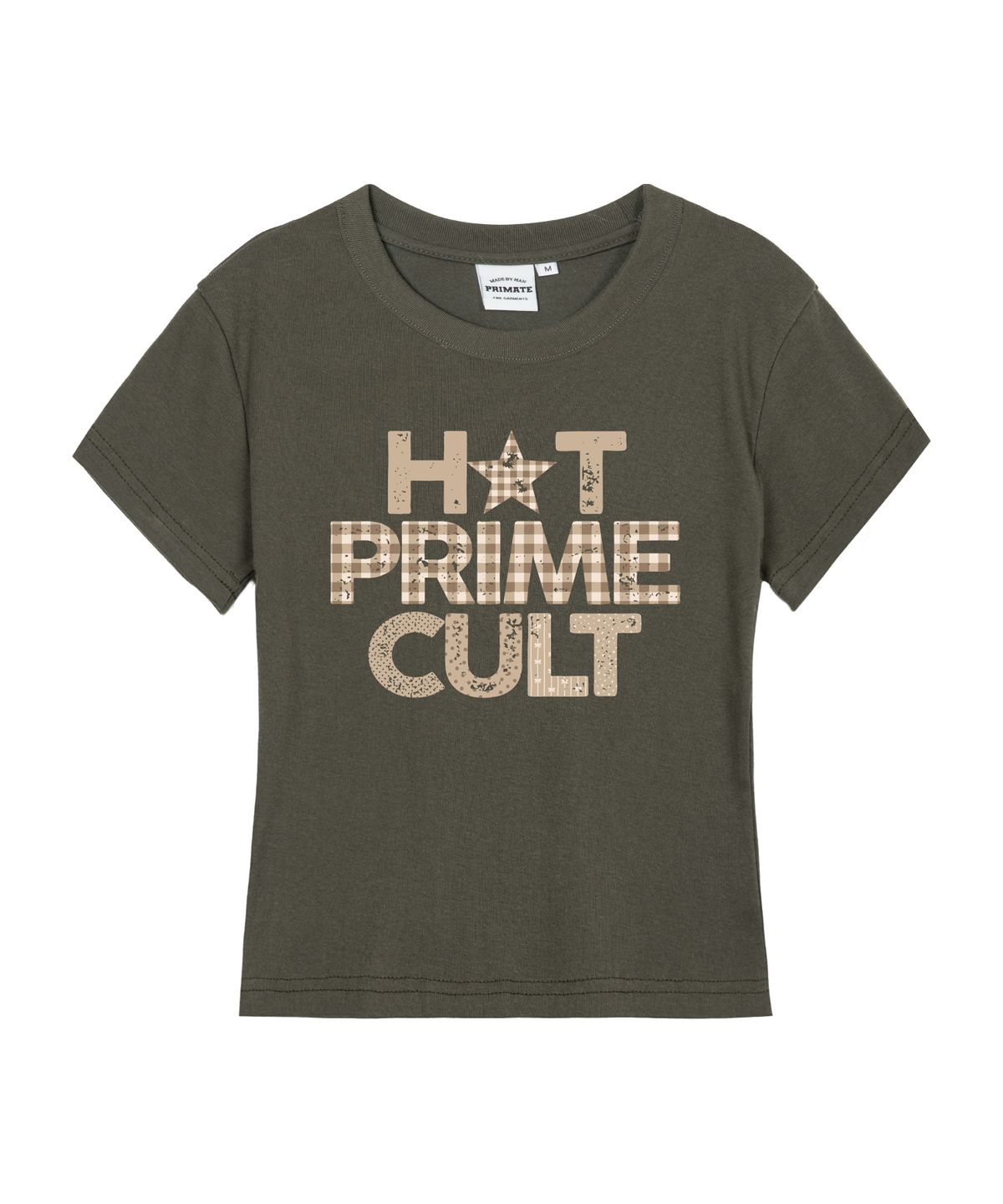 프라임에이트(PRIMATE) CHECK RUSTEE 여성 슬림핏 반팔티셔츠 5 COLORS