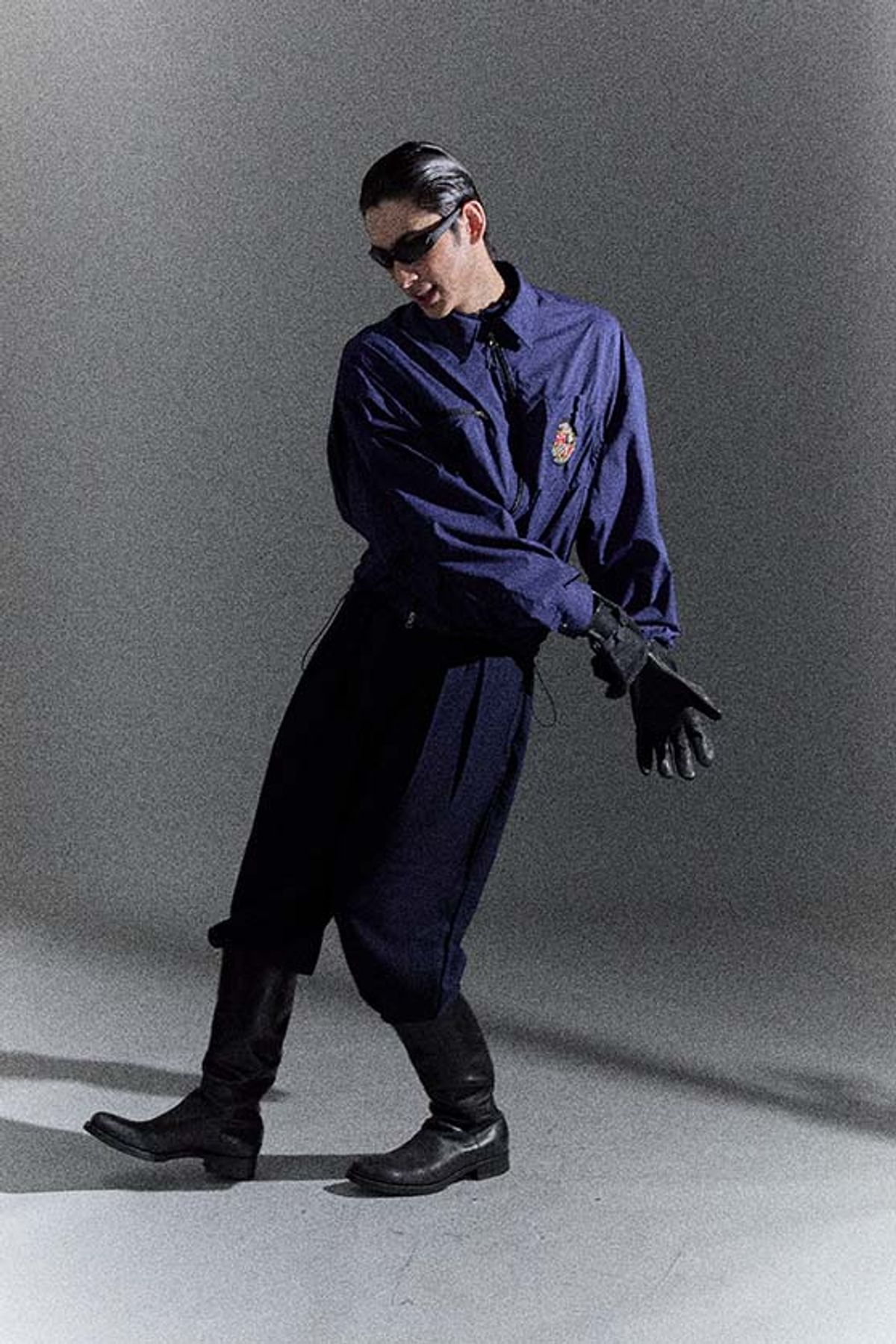 오디너리피플(ORDINARY PEOPLE) RE : Sloping Zip Wave Jacket [Navy]