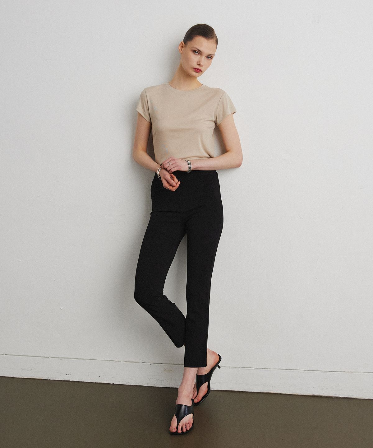 아흐레(AHRE) SLIM FIT CAPRI PANTS [5부/7부/9부 기장선택 사이즈추가]