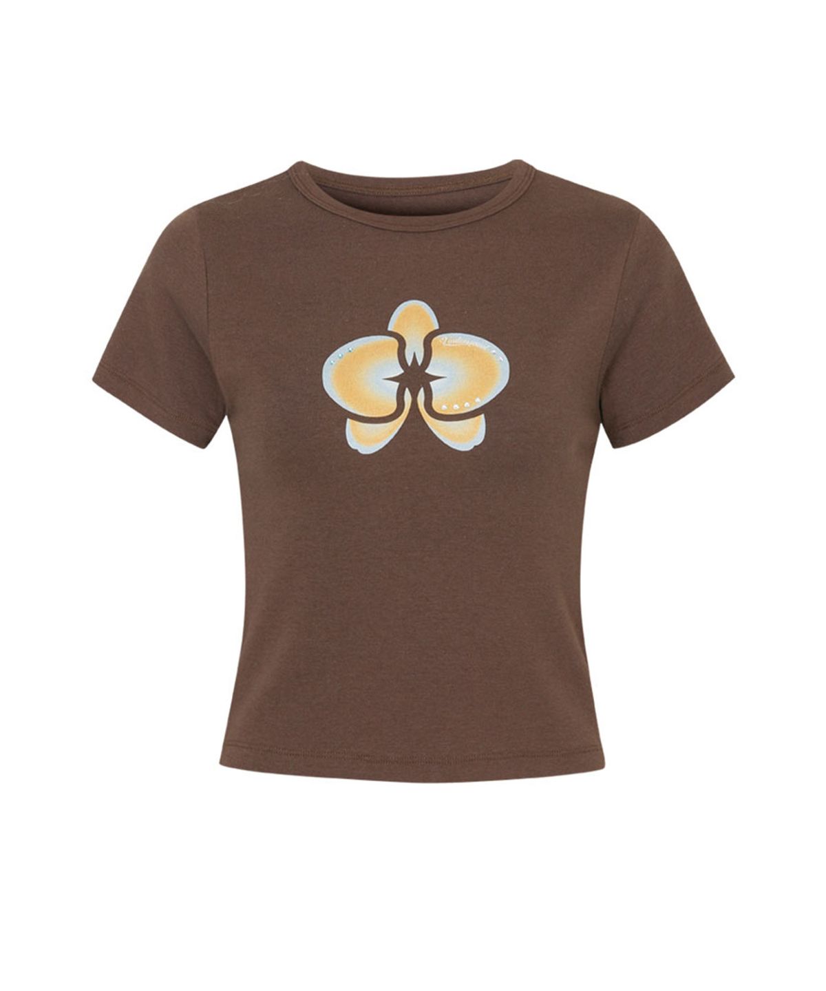 루루서울(LOULOUSEOUL) Orchid Cubic T-Shirt (Brown)
