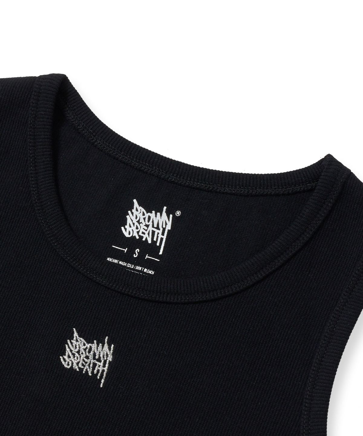 브라운브레스(BROWNBREATH) W TAG FRICE SLEEVELESS - BLACK
