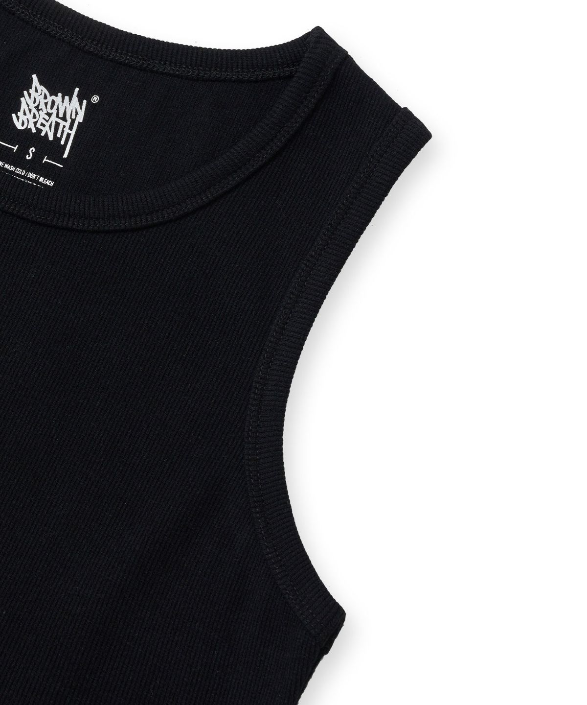 브라운브레스(BROWNBREATH) W TAG FRICE SLEEVELESS - BLACK