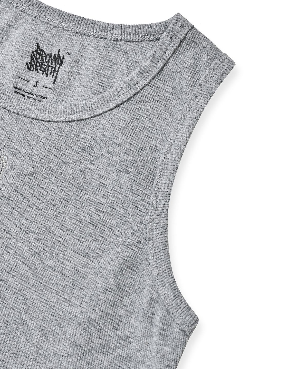 브라운브레스(BROWNBREATH) W TAG FRICE SLEEVELESS - MELANGE GREY