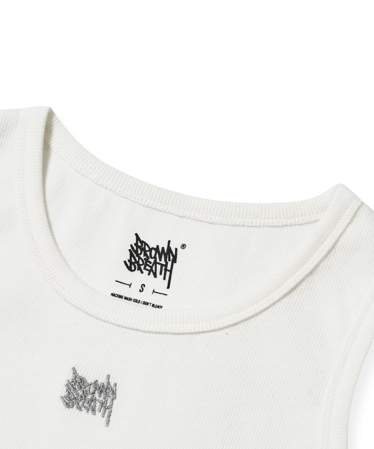 브라운브레스(BROWNBREATH) W TAG FRICE SLEEVELESS - WHITE