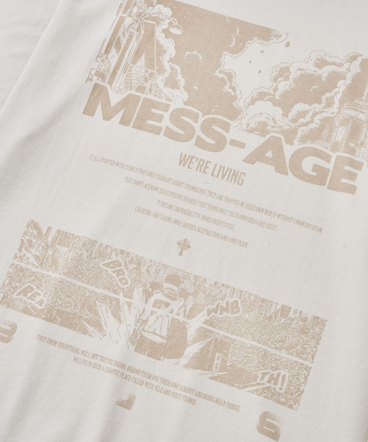 브라운브레스(BROWNBREATH) BELIEVE OVERFIT TEE - LIGHT GREY