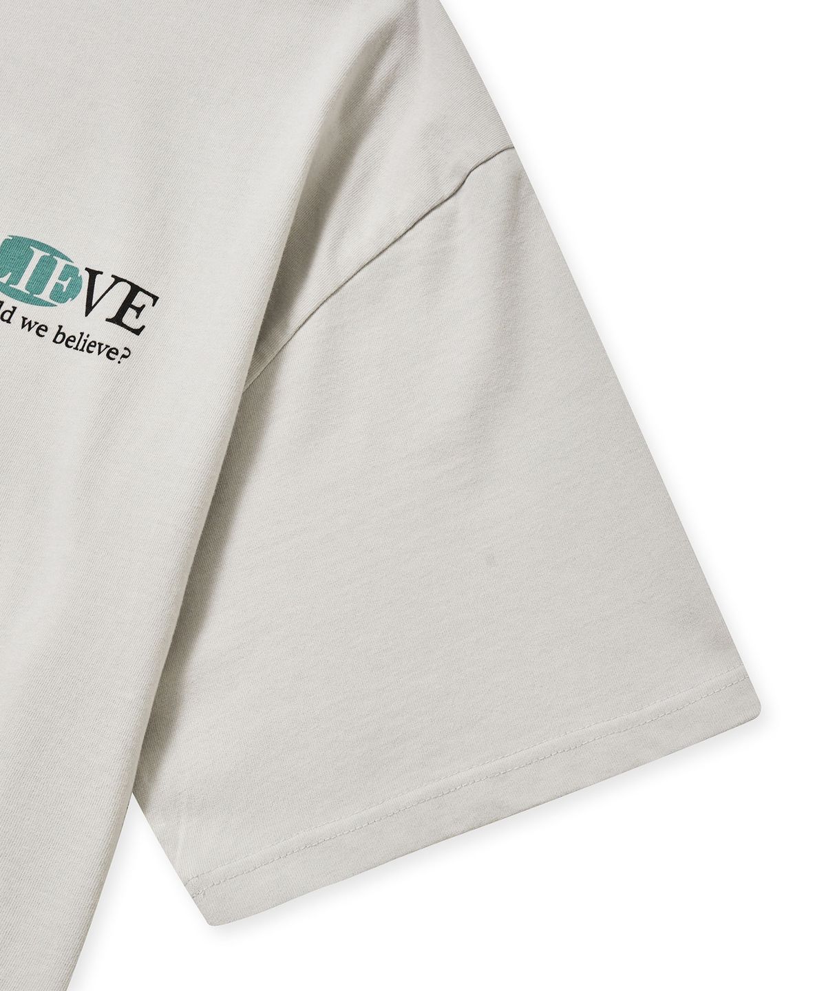 브라운브레스(BROWNBREATH) BELIEVE OVERFIT TEE - LIGHT GREY