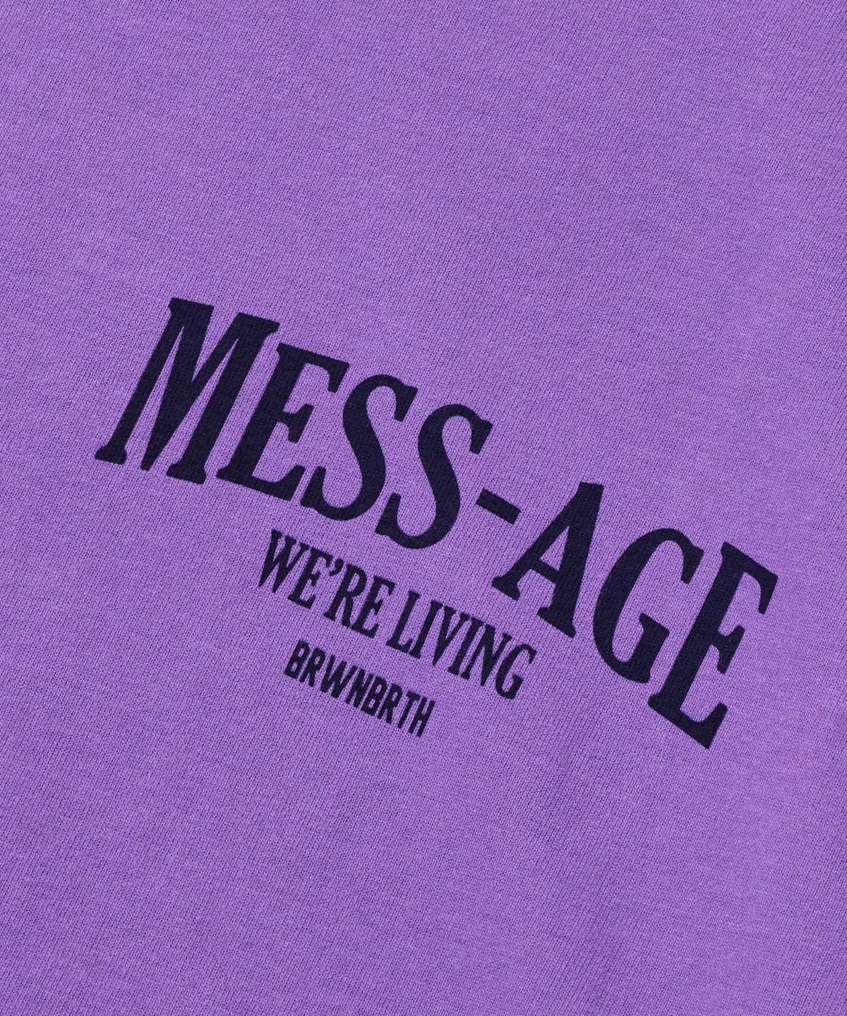 브라운브레스(BROWNBREATH) MESS-AGE OVERFIT TEE - PURPLE