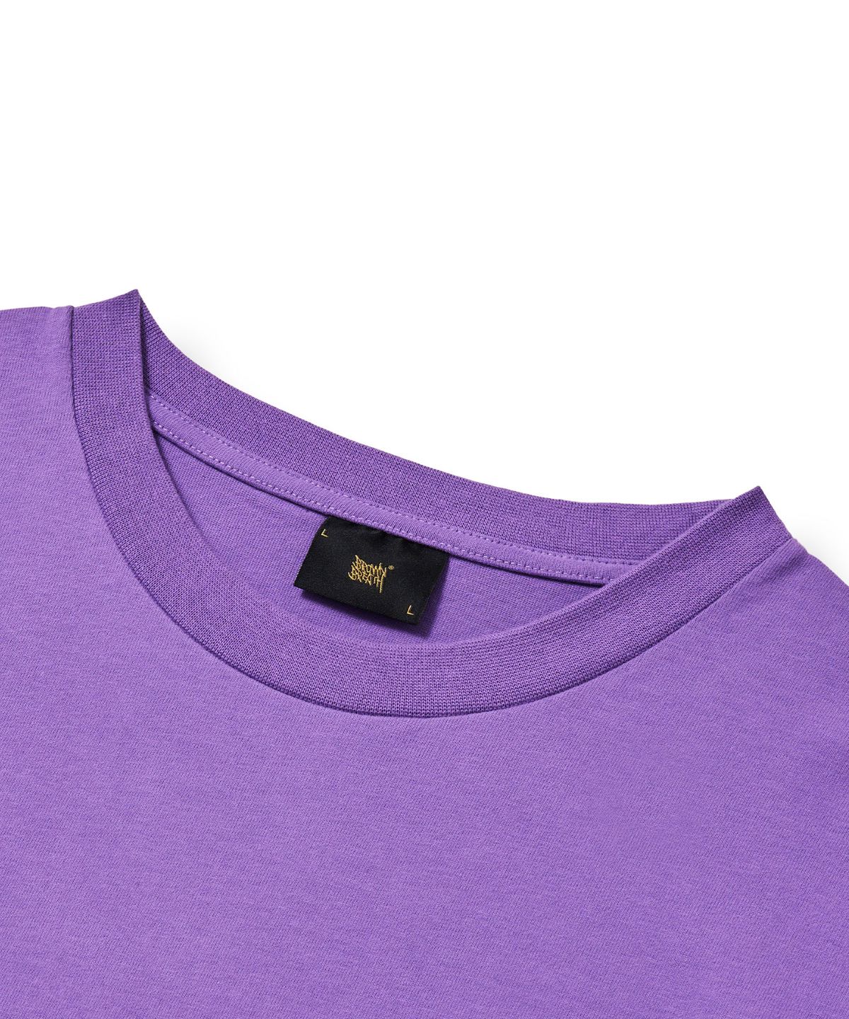 브라운브레스(BROWNBREATH) MESS-AGE OVERFIT TEE - PURPLE
